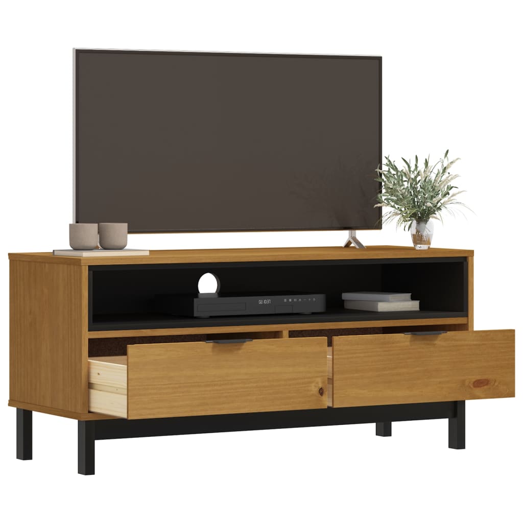 Móvel de TV flam 110x40x50 cm madeira de pinho maciça