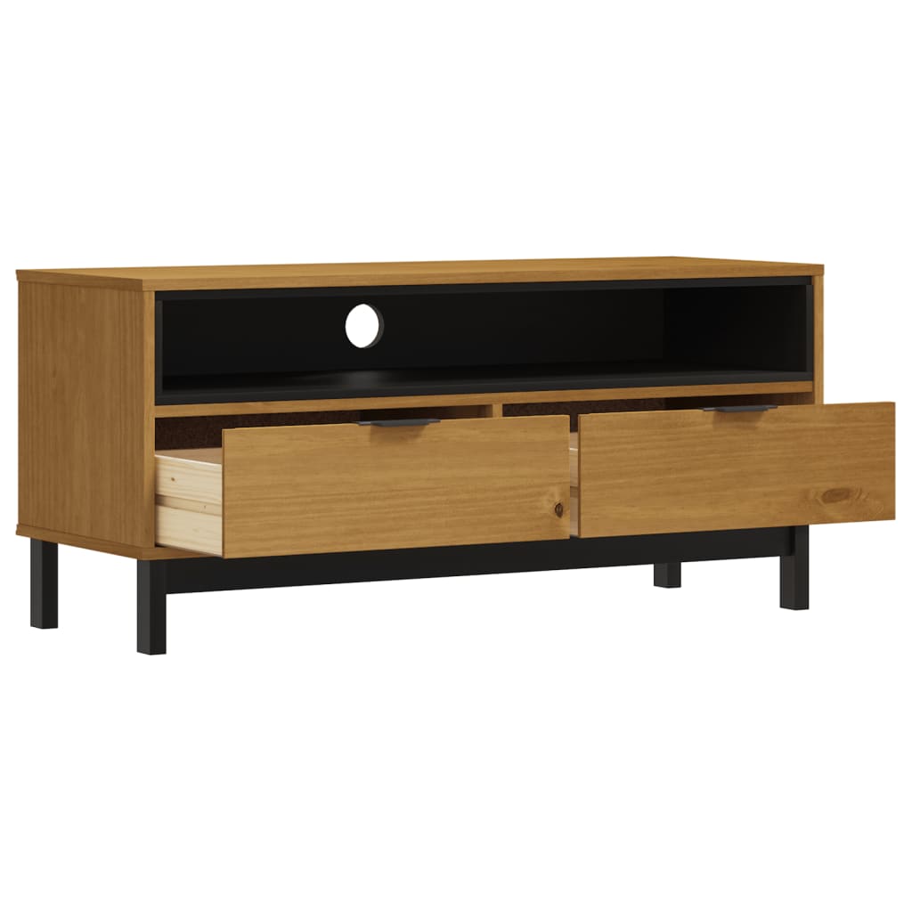 Móvel de TV flam 110x40x50 cm madeira de pinho maciça