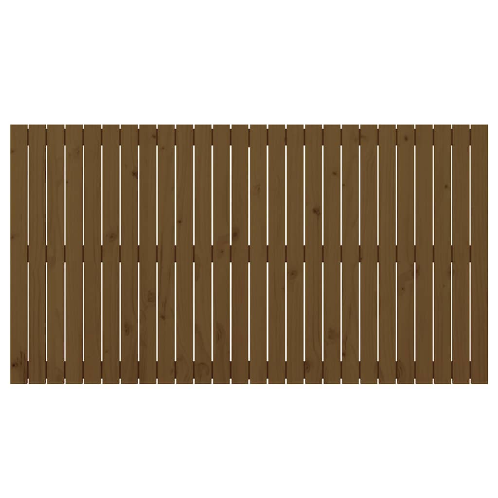 Cabeceira de parede 166x3x90 cm pinho maciço castanho-mel