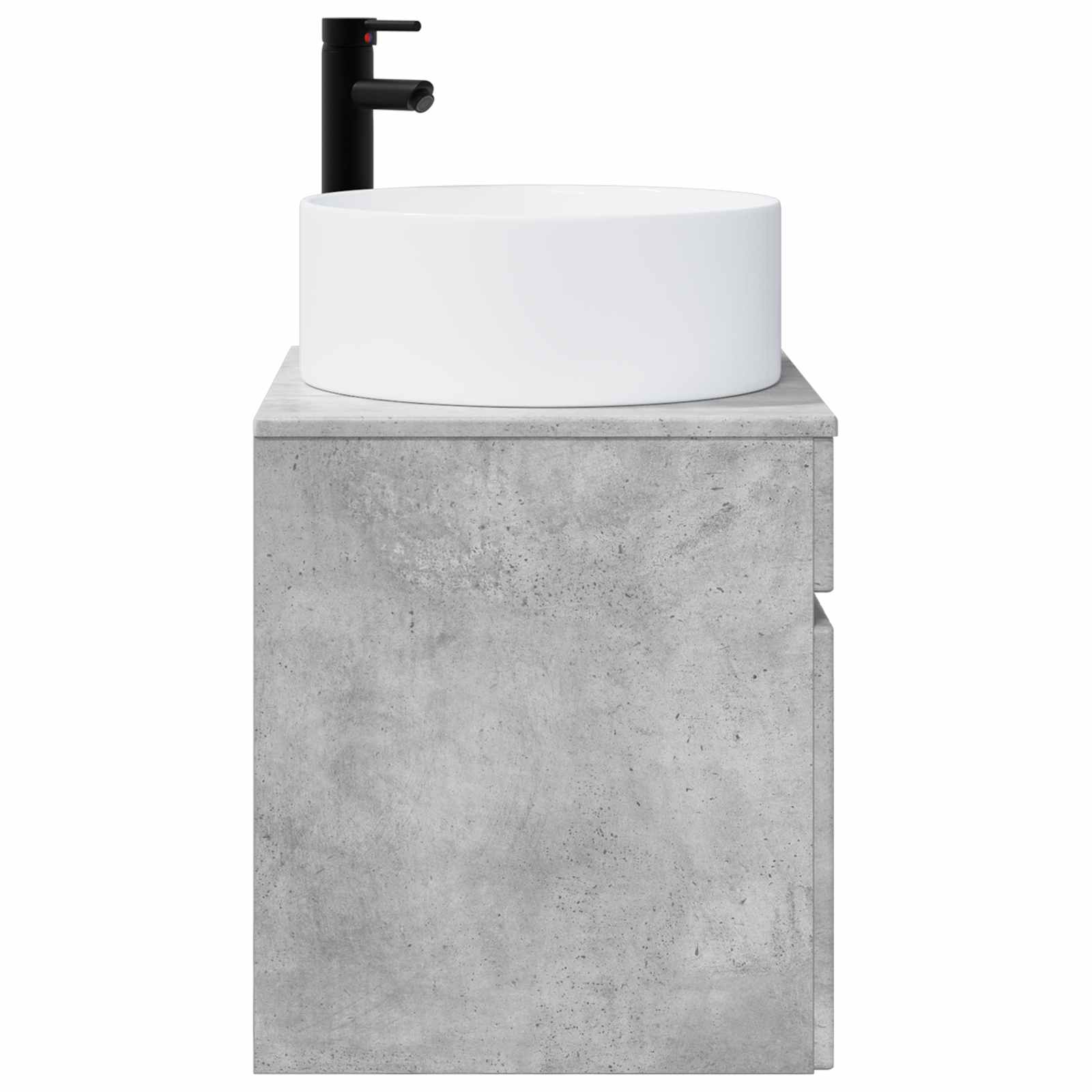 Vanidade de pia de parede cinzento cimento 49 x 44,5 x 65,5 cm