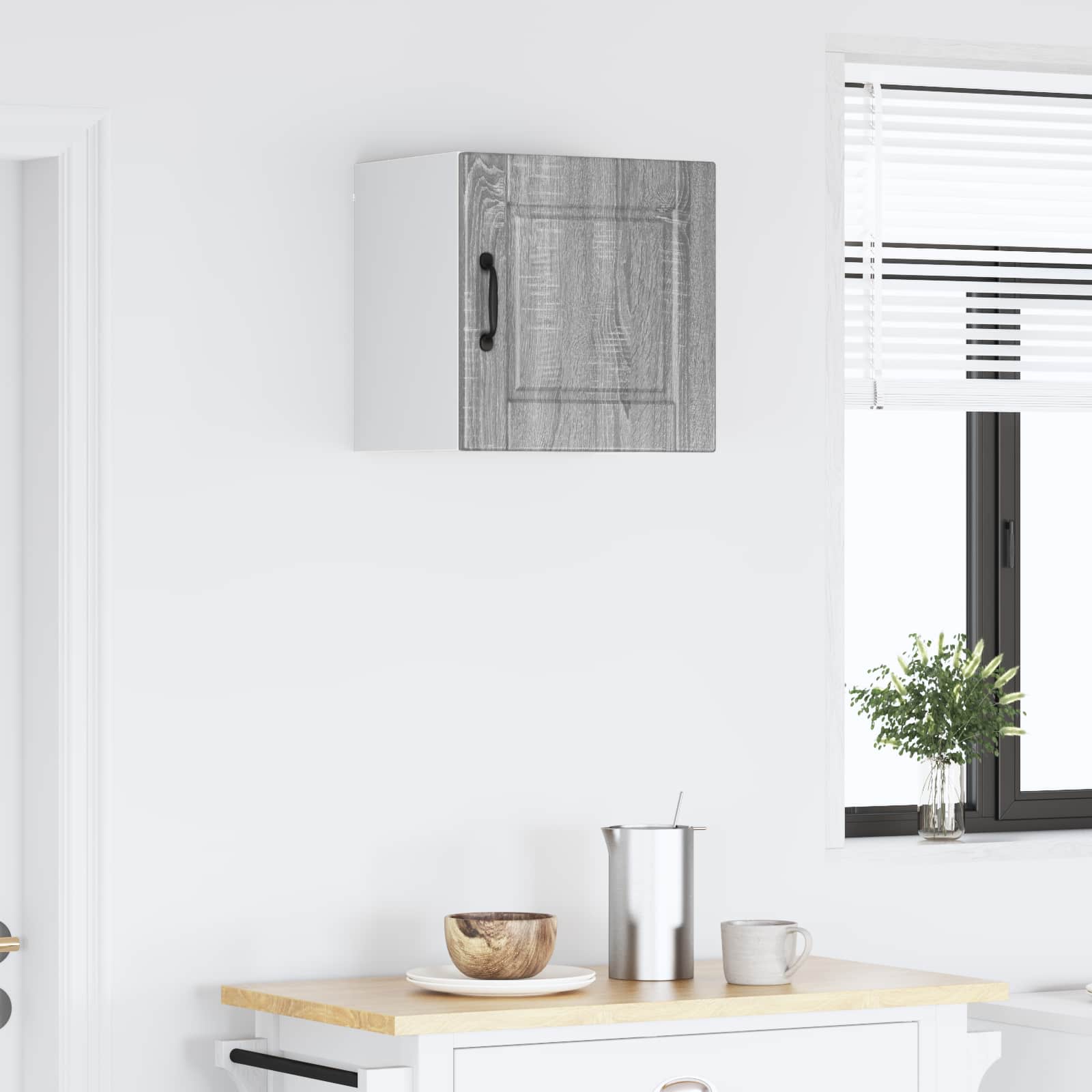 Armário de parede porto cinza sonoma 40 x 31 x 40 cm