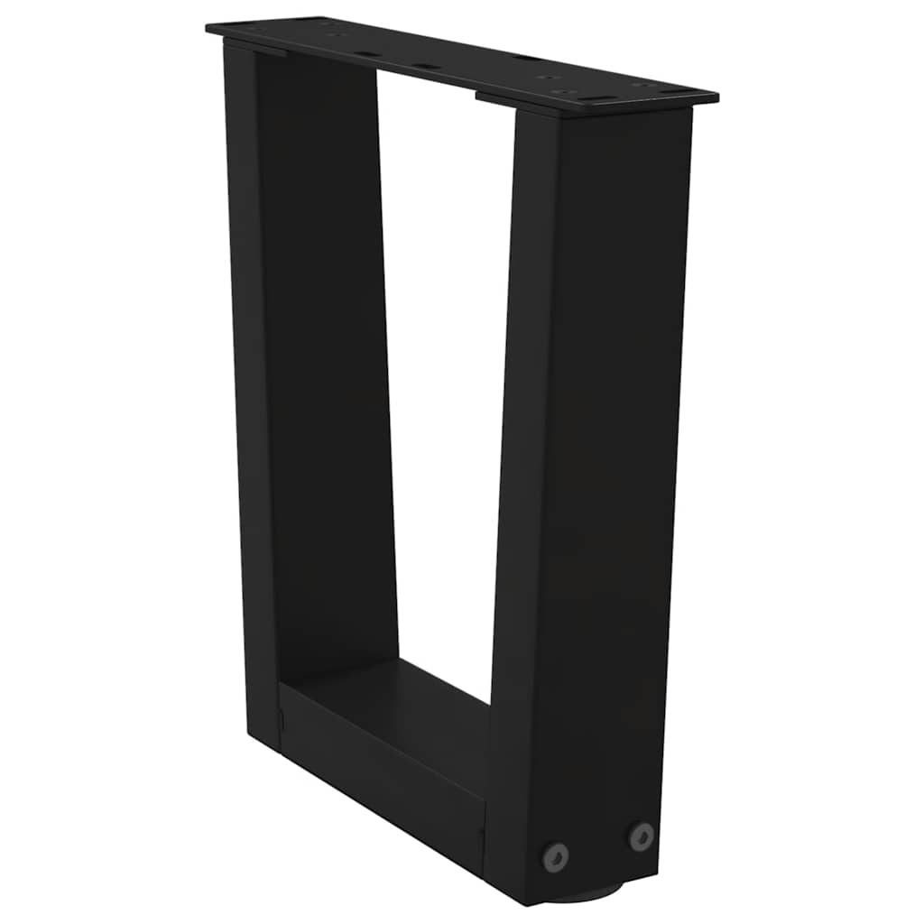 Pés para mesa de centro em v 2 peças preto 30x(30-31,3) cm aço