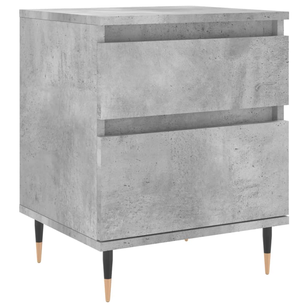 Mesa de cabeceira 40x35x50cm derivados madeira cinzento cimento
