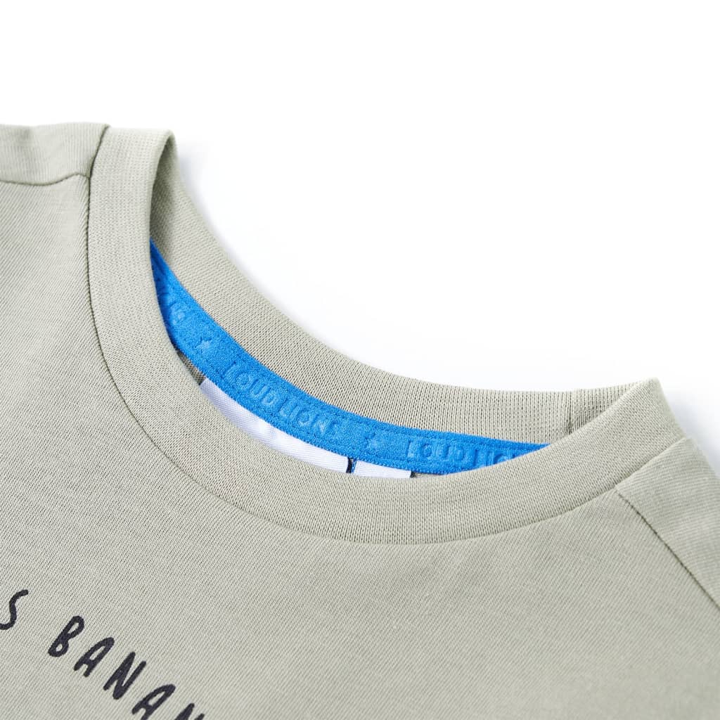 T-shirt infantil caqui-claro 140