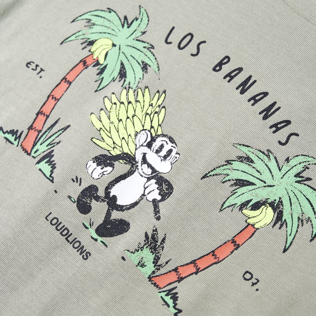 T-shirt infantil caqui-claro 140