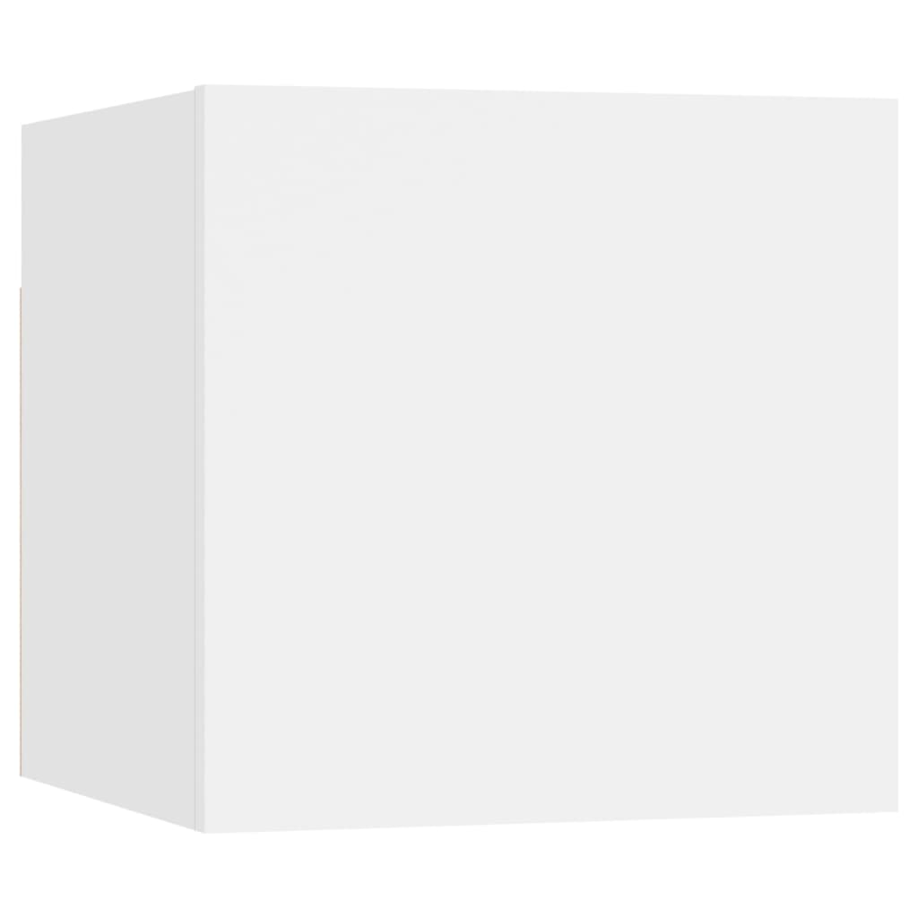 6 Pcs conjunto de móveis de TV contraplacado branco