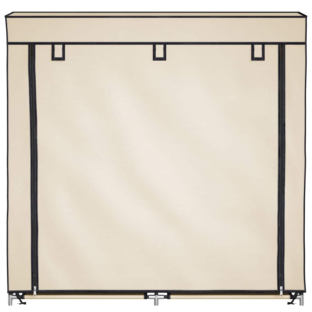 Sapateira com cobertura 115x28x110 cm tecido cor creme