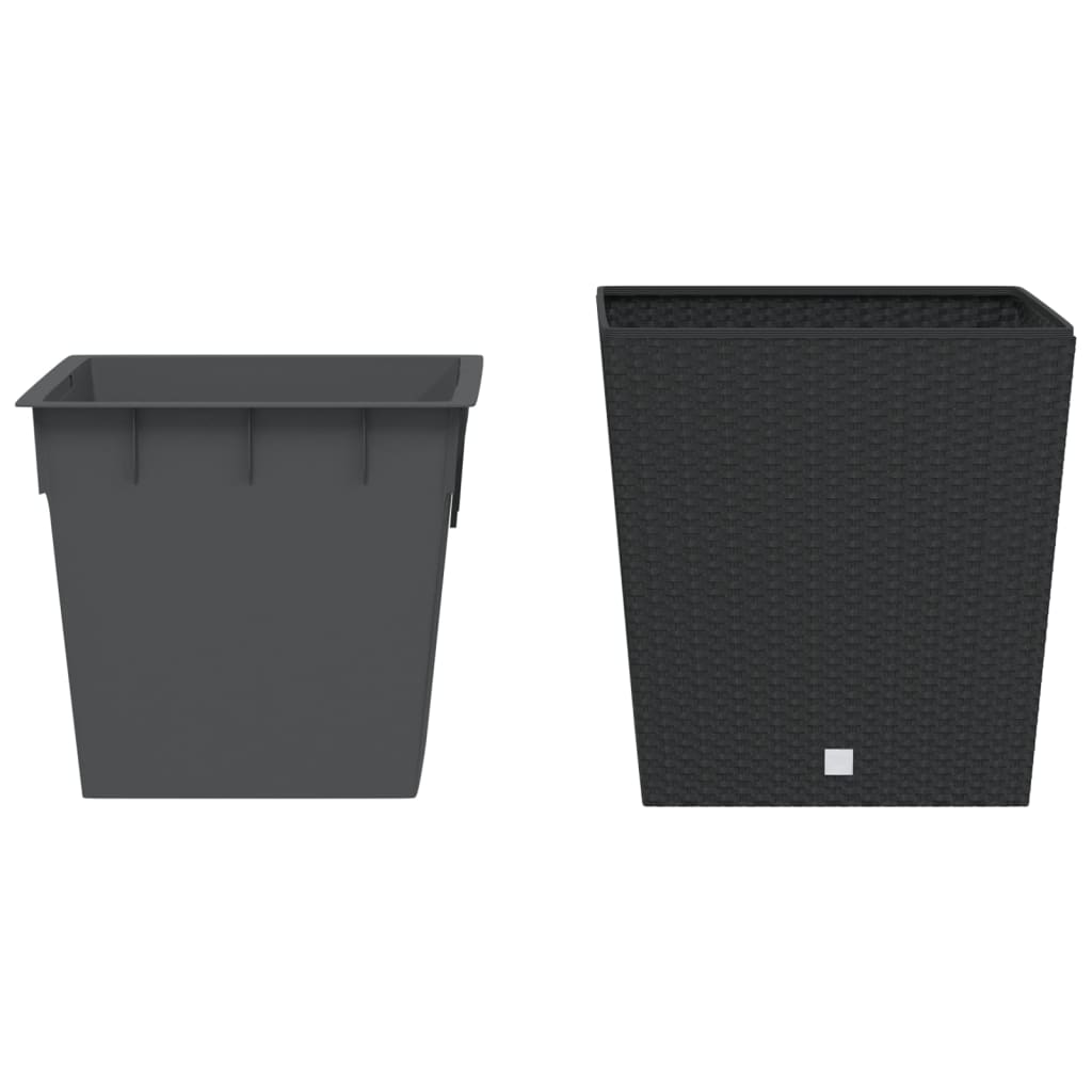 Vaso com interior removível 37 / 64 l vime PP antracite
