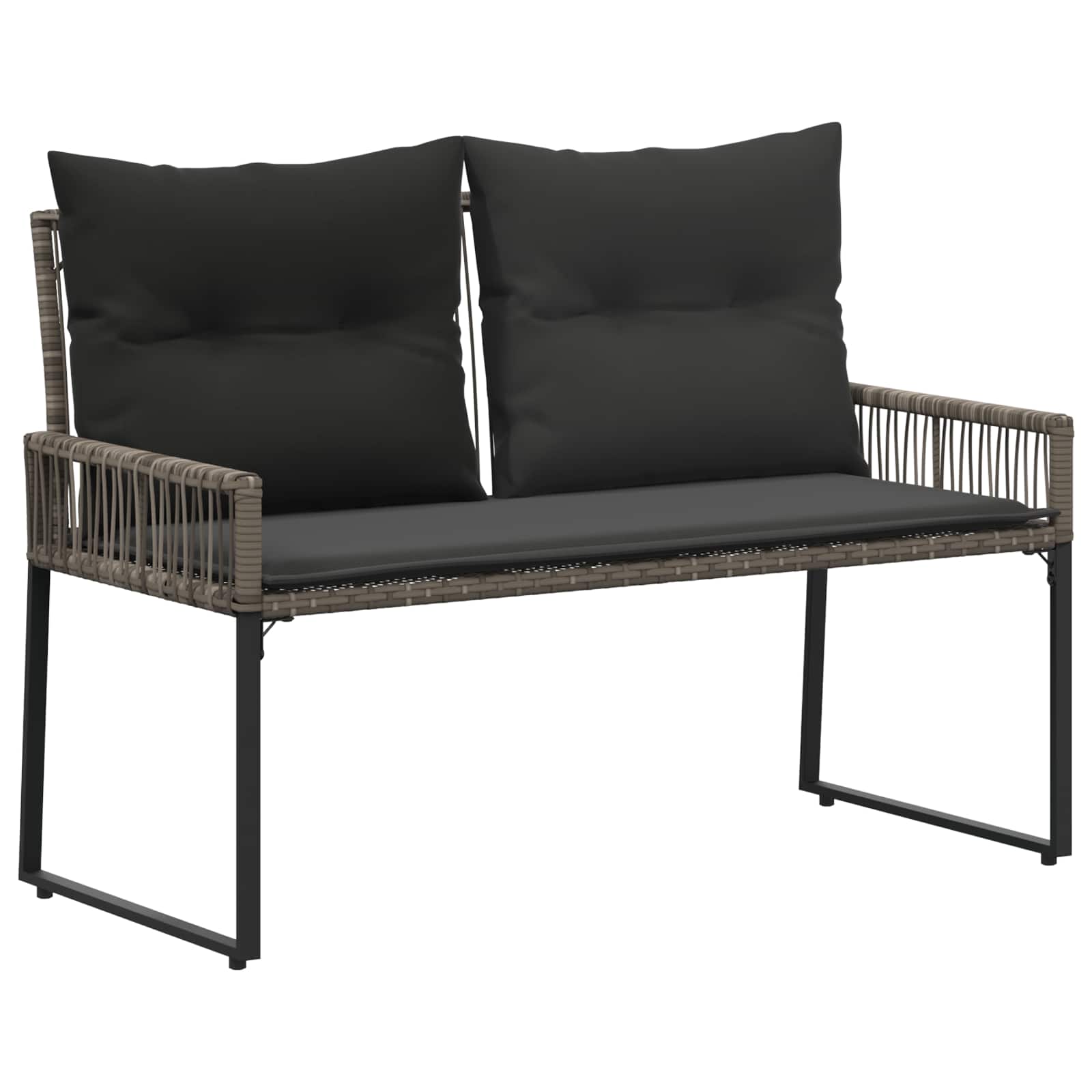 Banco de exterior 2 -seater 4 unid. 110 x 59 x 82 cm vime PE