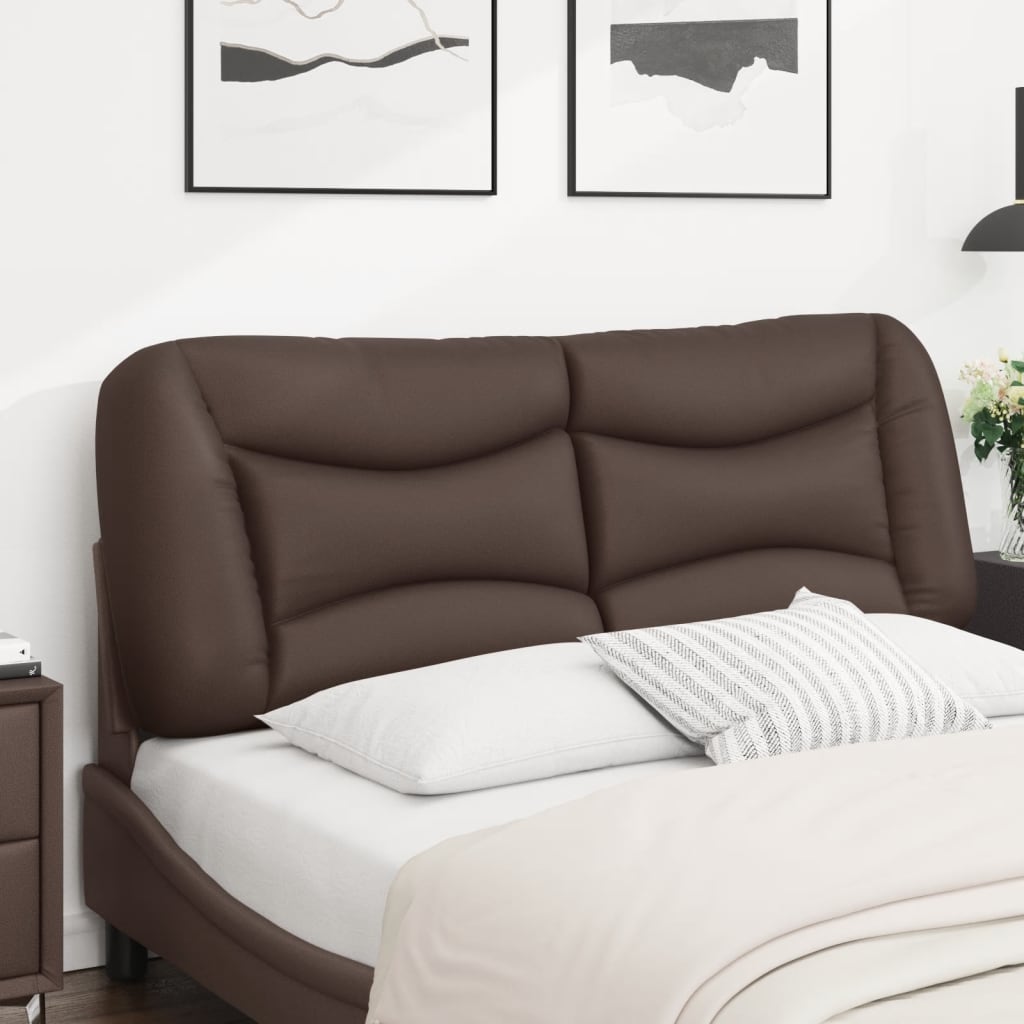 Almofadão de cabeceira hvar 120 cm couro artificial castanho
