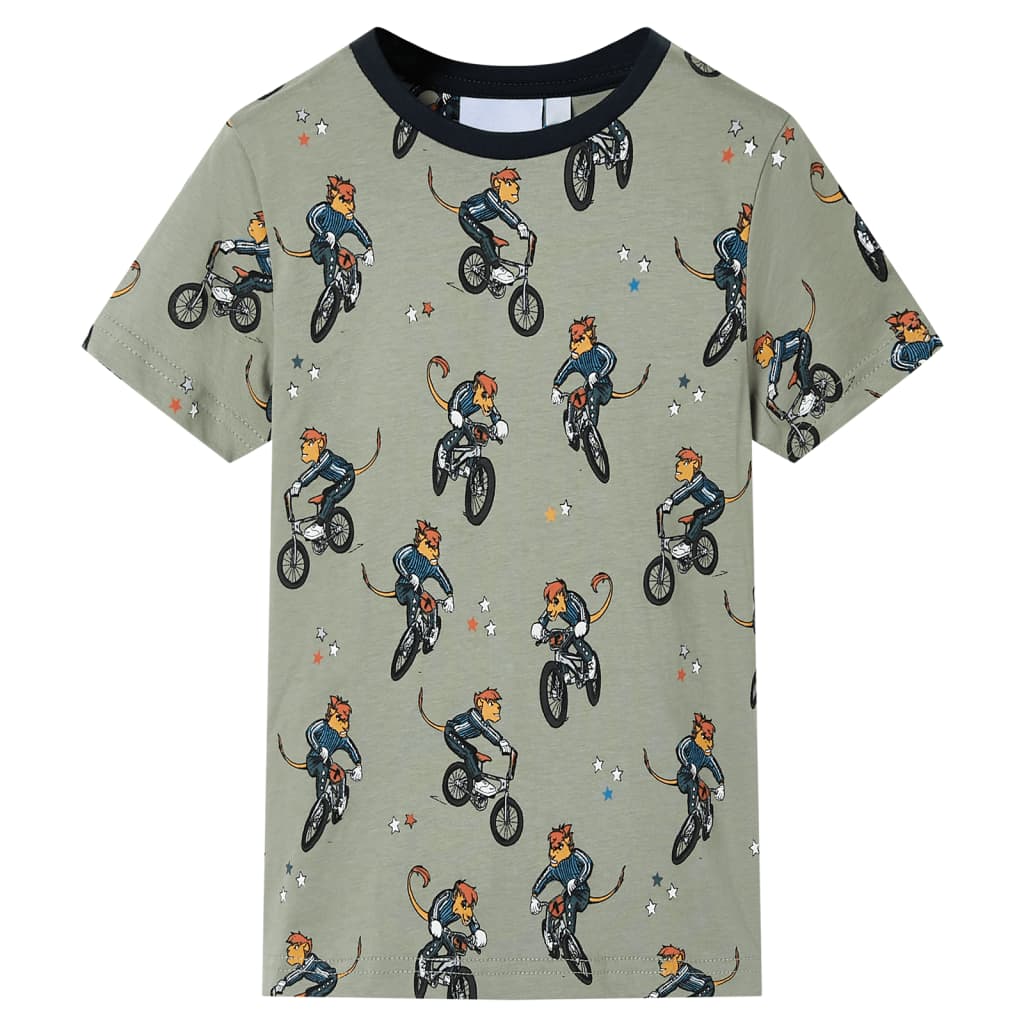 Pijama de manga curta para criança caqui-claro 92