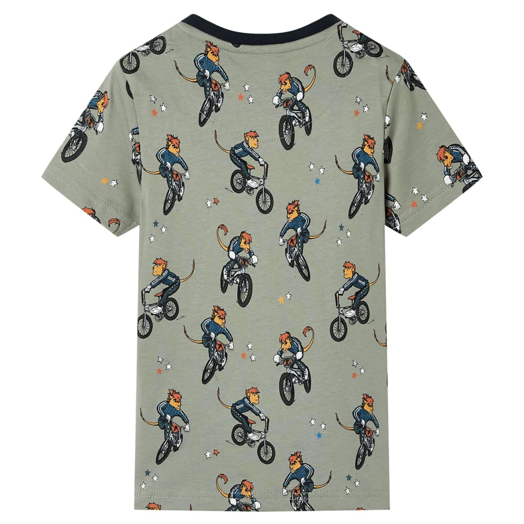 Pijama de manga curta para criança caqui-claro 92