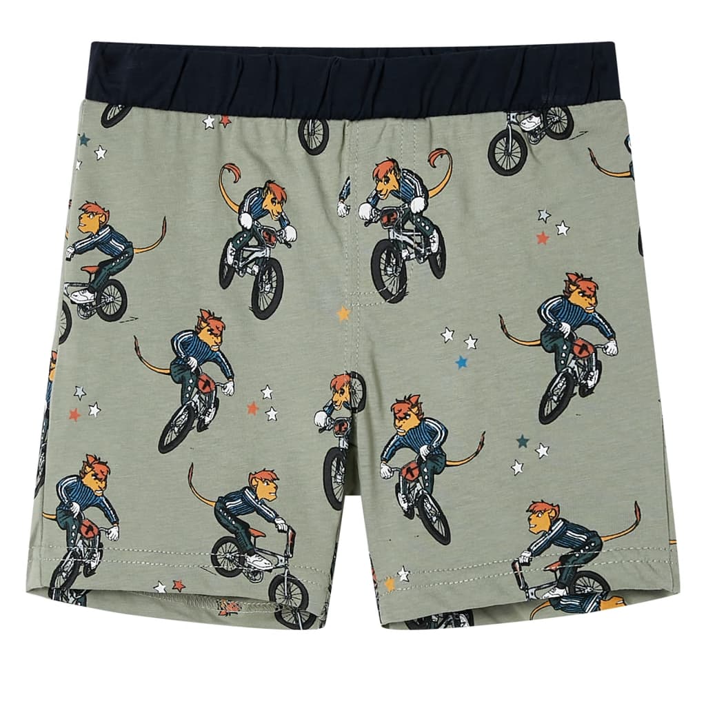 Pijama de manga curta para criança caqui-claro 92