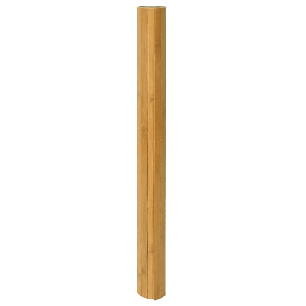 Tapete retangular 100x100 cm bambu cor natural
