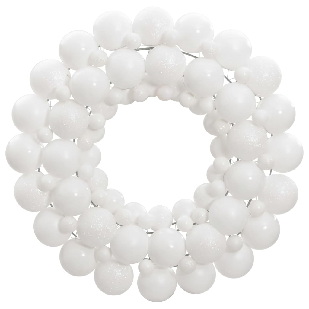 Guirlanda de natal 45 cm poliestireno branco