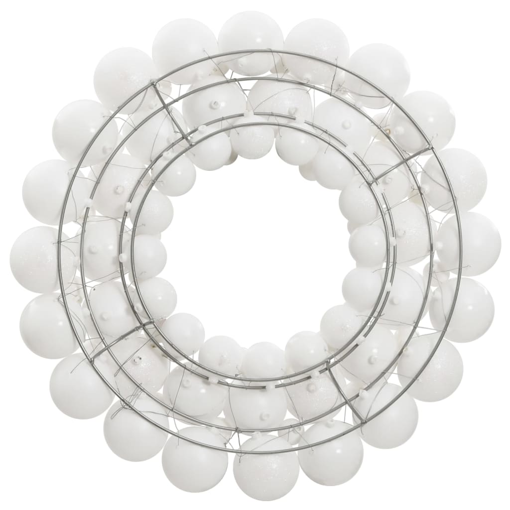 Guirlanda de natal 45 cm poliestireno branco