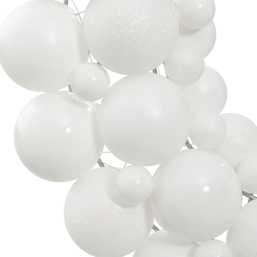 Guirlanda de natal 45 cm poliestireno branco