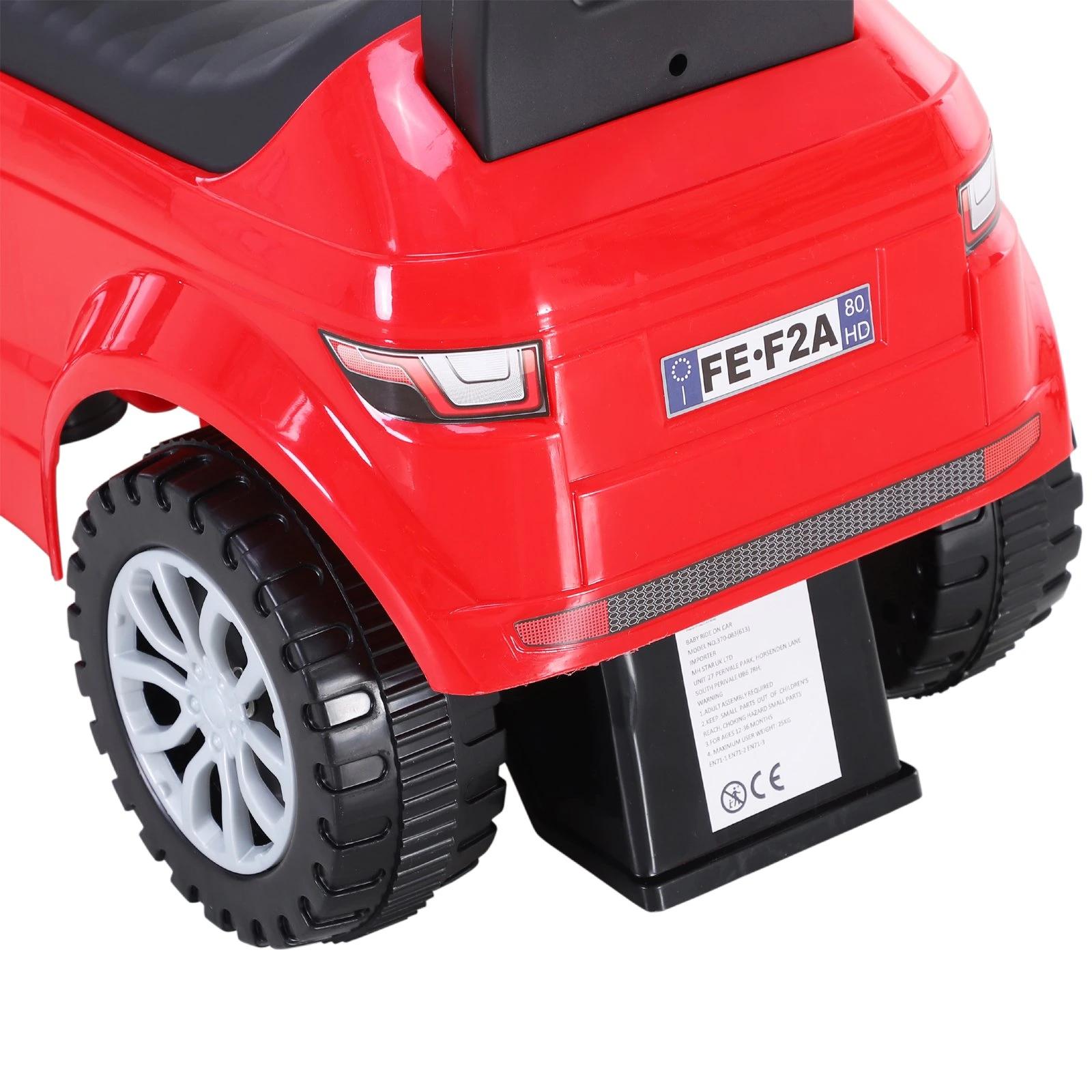 Carro andador para bebé sem pedais com alto-falante 60x38x42cm vermelho