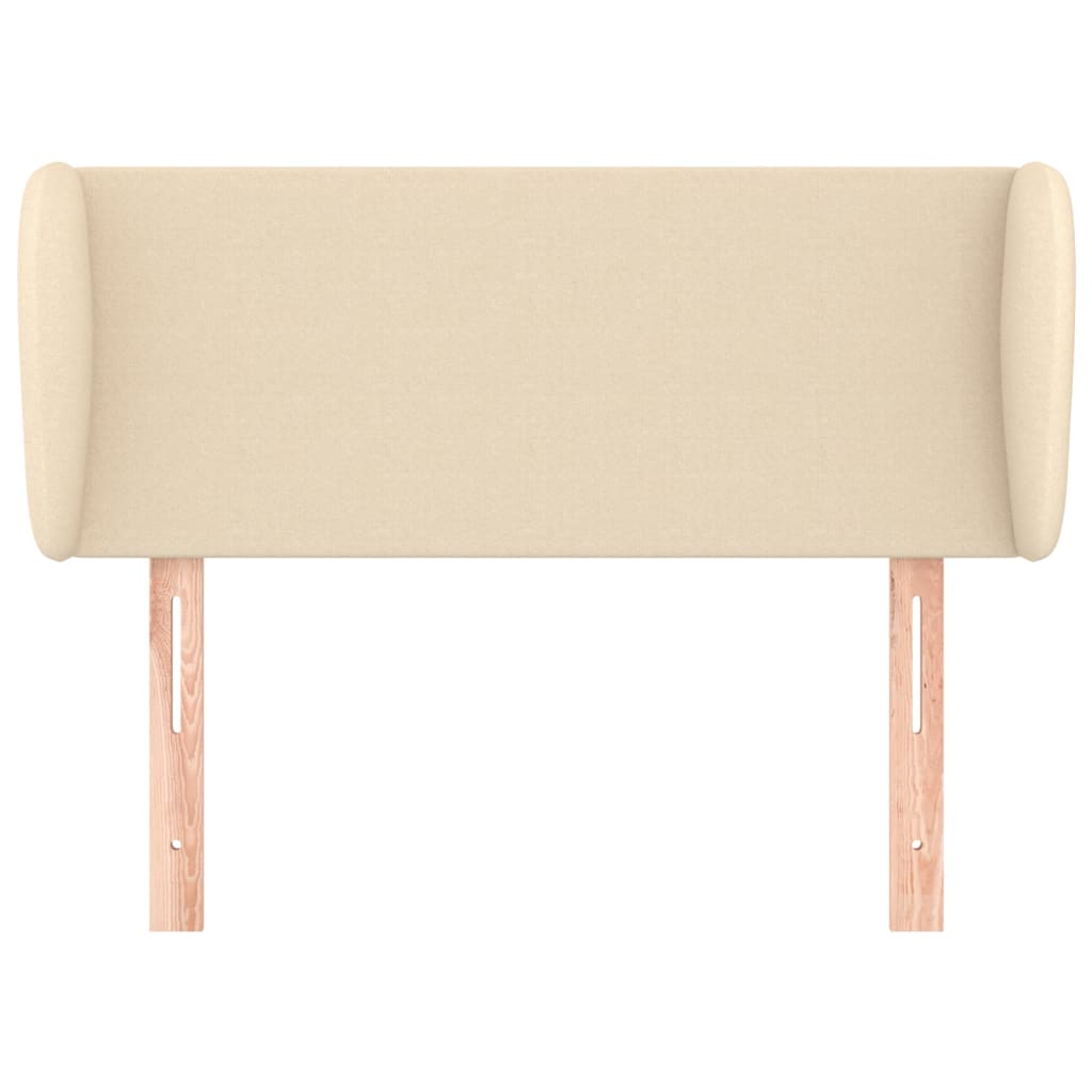 Cabeceira de cama c/ abas tecido 93x23x78/88 cm creme