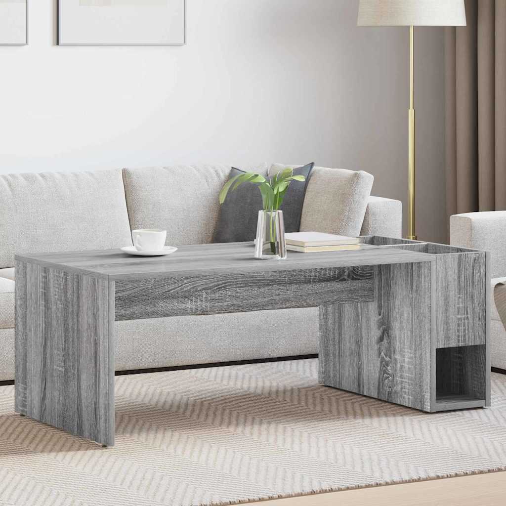 Mesa de centro cinza sonoma 101,5 x 50 x 37 cm