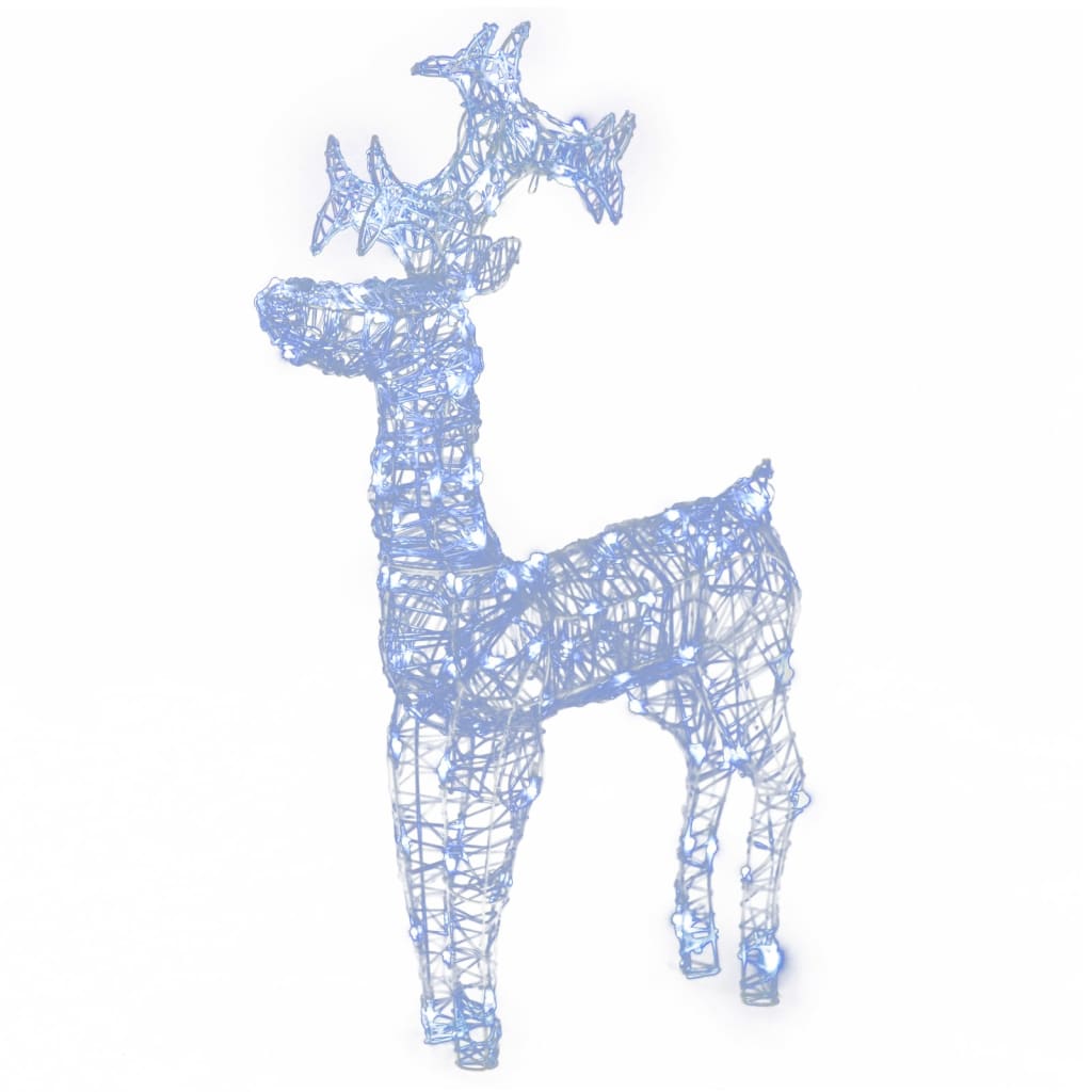 Renas decorativas de natal 3 pcs 60x16x100 cm acrílico