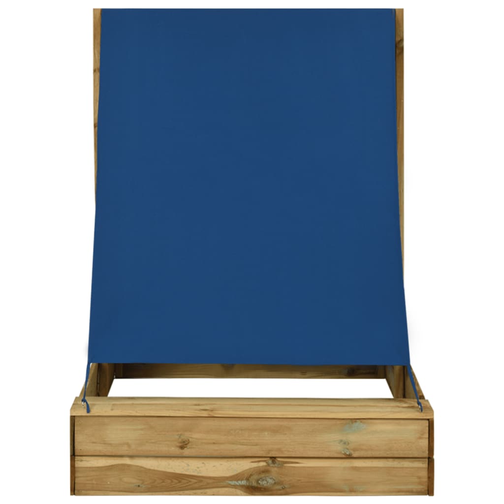Caixa de areia c/ telhado 160x100x133 cm pinho impregnado