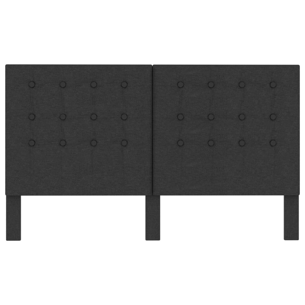 Cabeceira de cama acolchoada 160x200 cm tecido cinzento-escuro