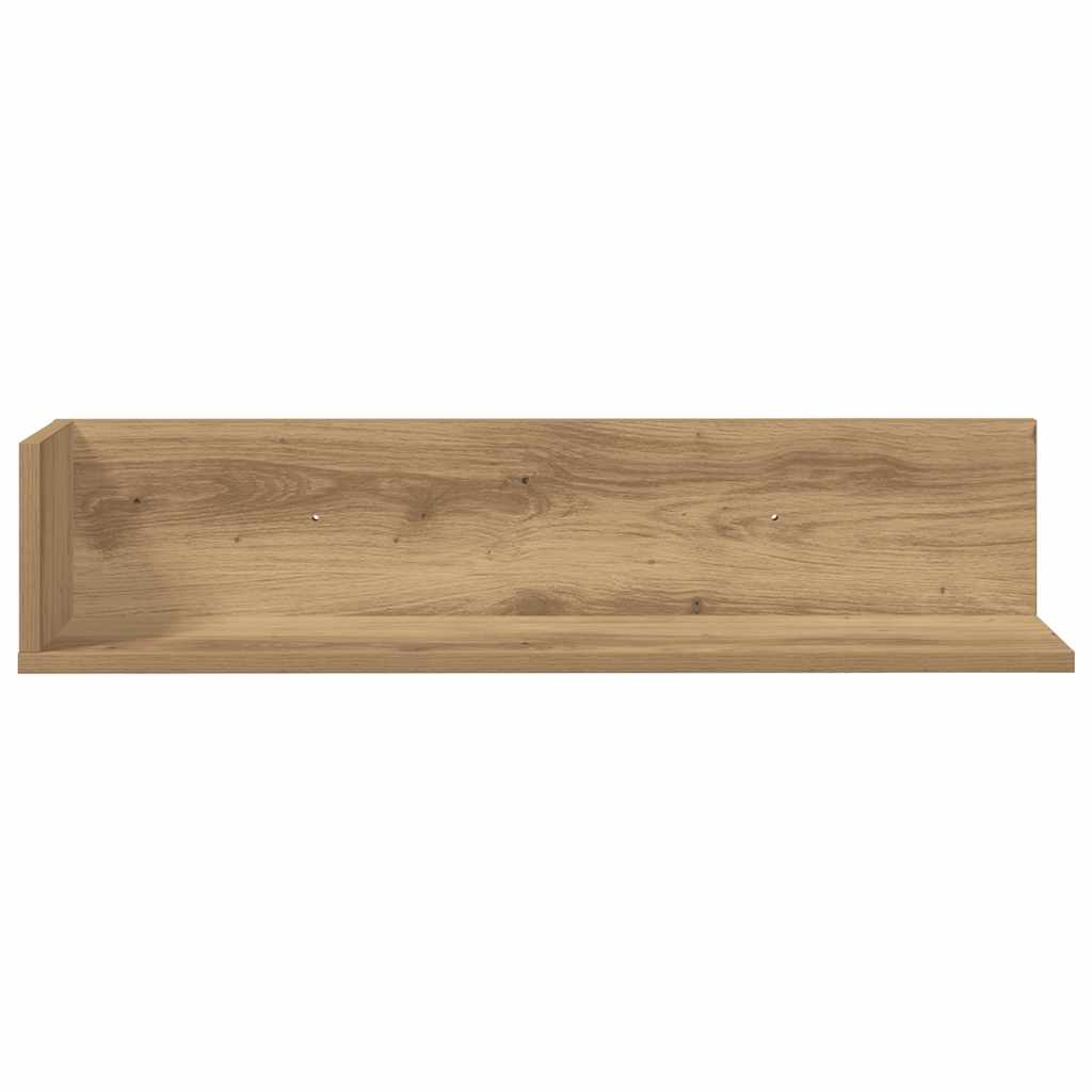 Prateleiras de parede 2pcs derivados madeira carvalho artisiano