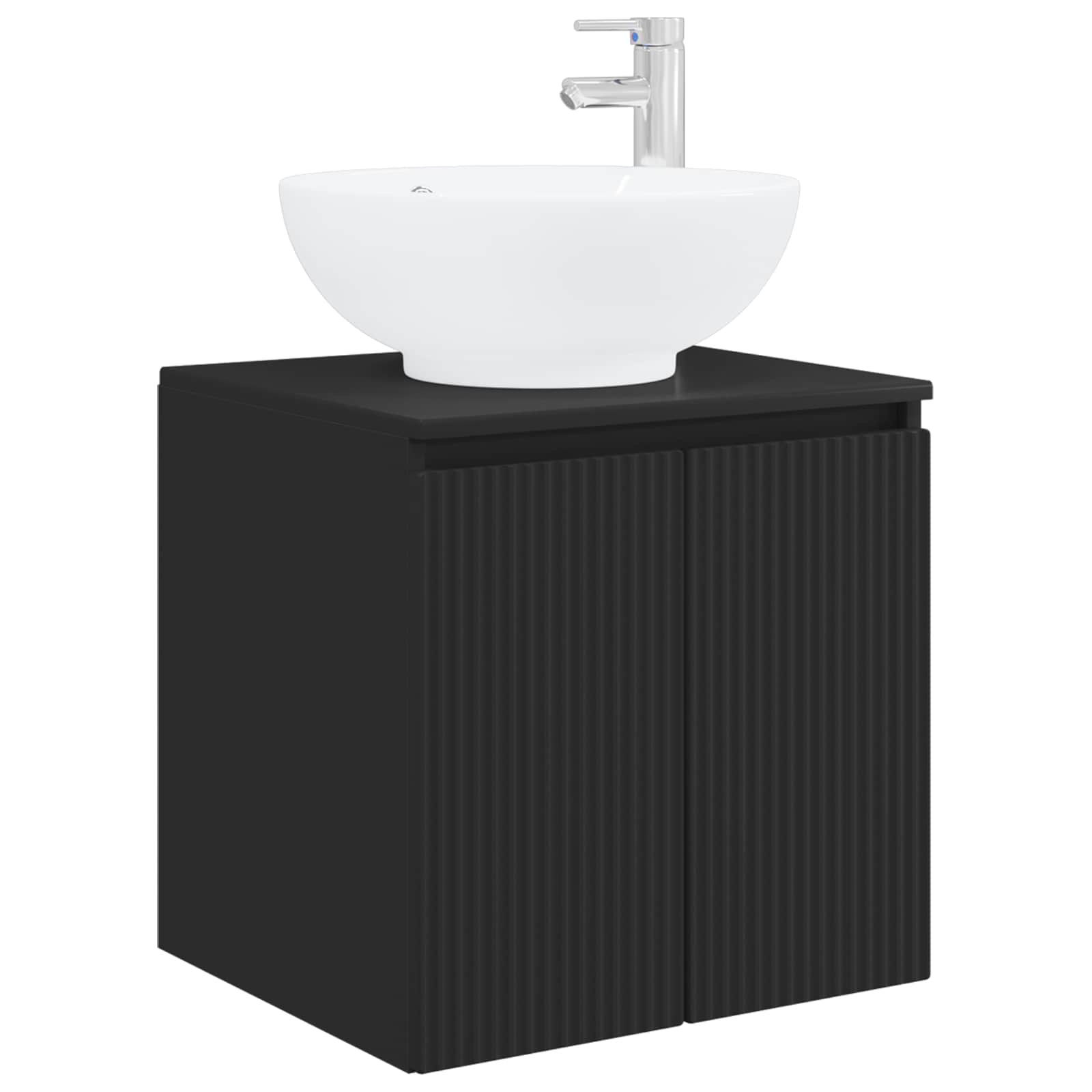 Vaidade com pia suspensa preto 49,5 x 44,5 x 65 cm