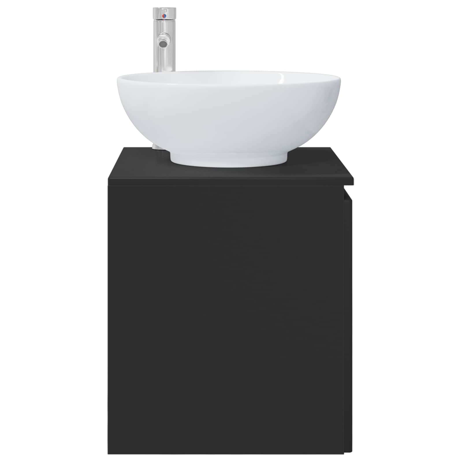 Vaidade com pia suspensa preto 49,5 x 44,5 x 65 cm