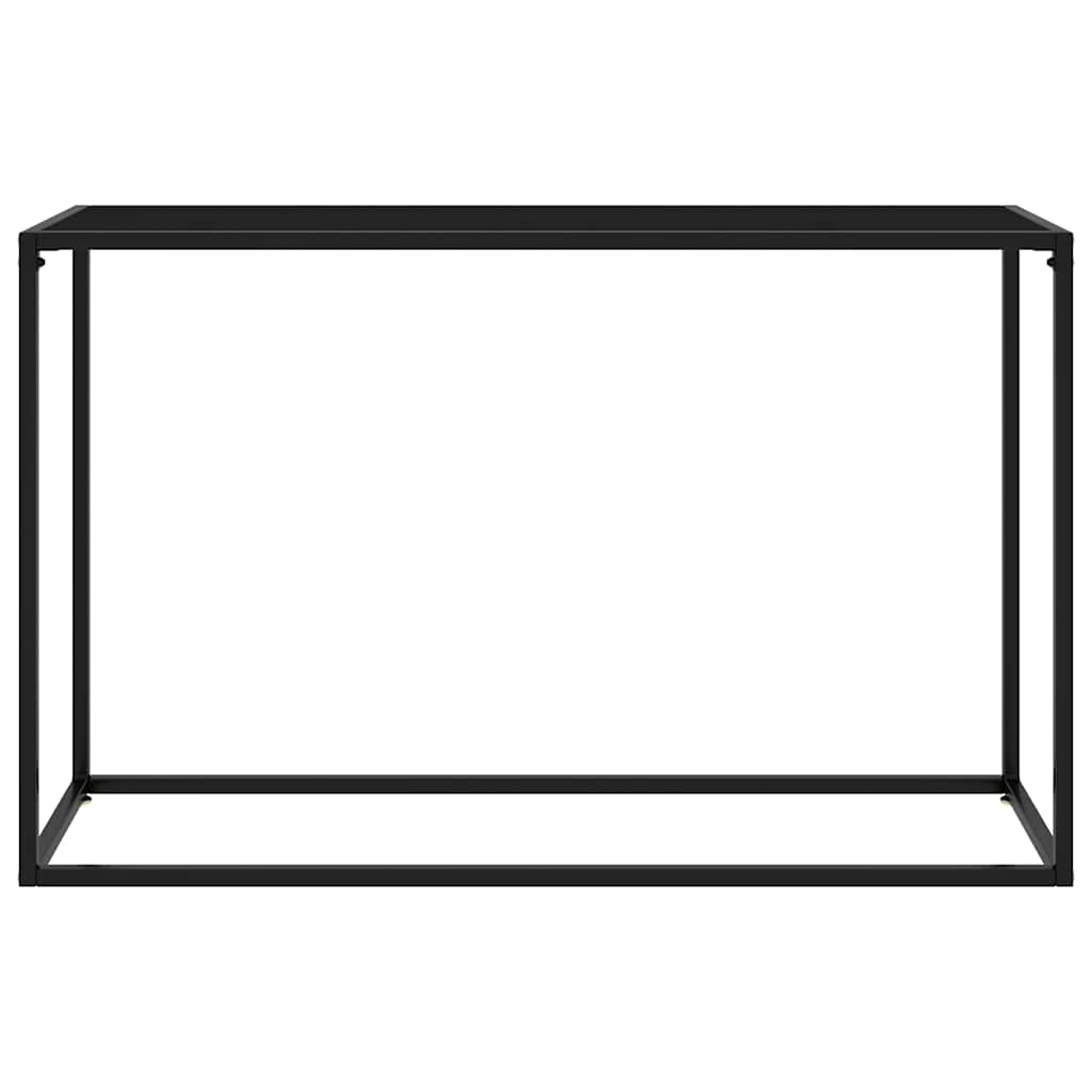 Mesa consola 120x35x75 cm vidro temperado preto