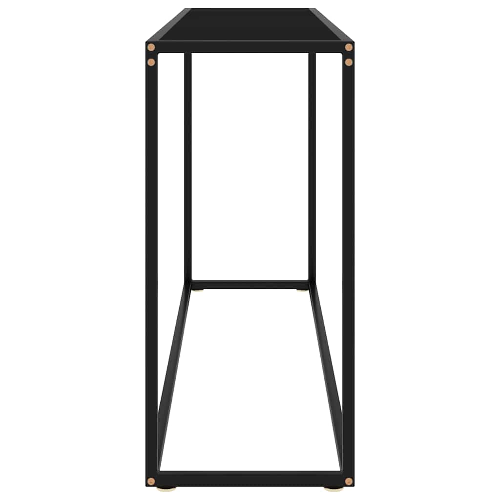 Mesa consola 120x35x75 cm vidro temperado preto