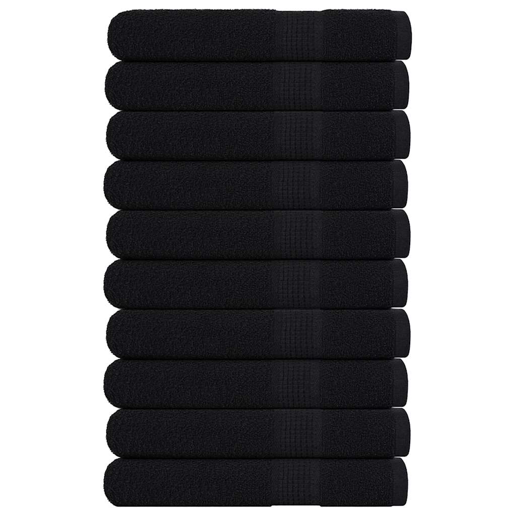 Toalhas de sauna frogn 10 pcs 80x200 cm 360 g/m² preto