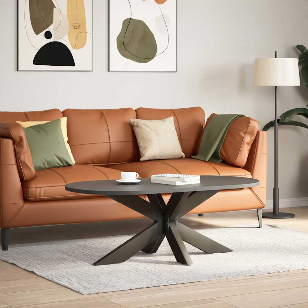 Pé de mesa de centro em formato de aranha, preto, 98x58x(42-43) cm, aço
