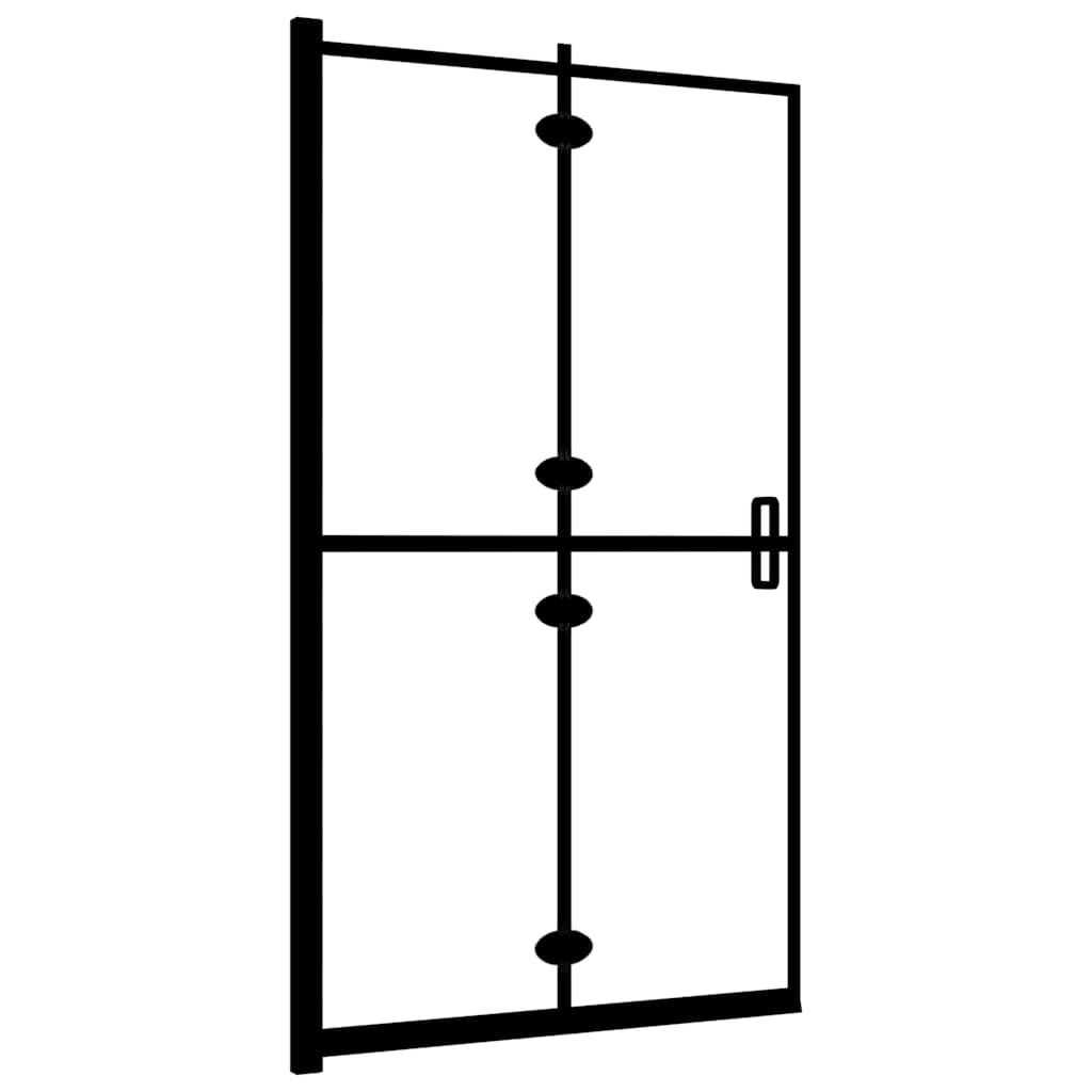 Divisória de chuveiro dobrável esg 80x140 cm preto