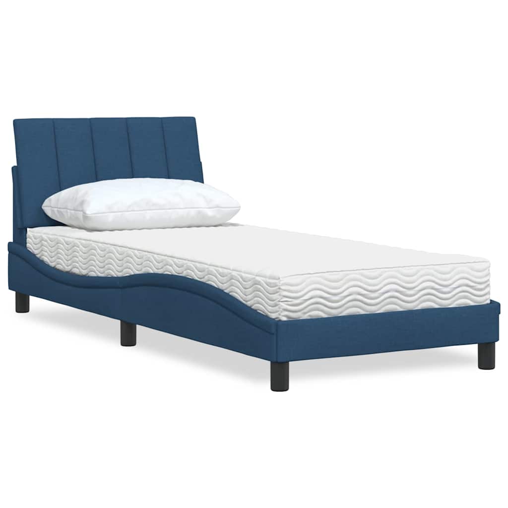 Cama com colchão hanko 80x200 cm tecido azul