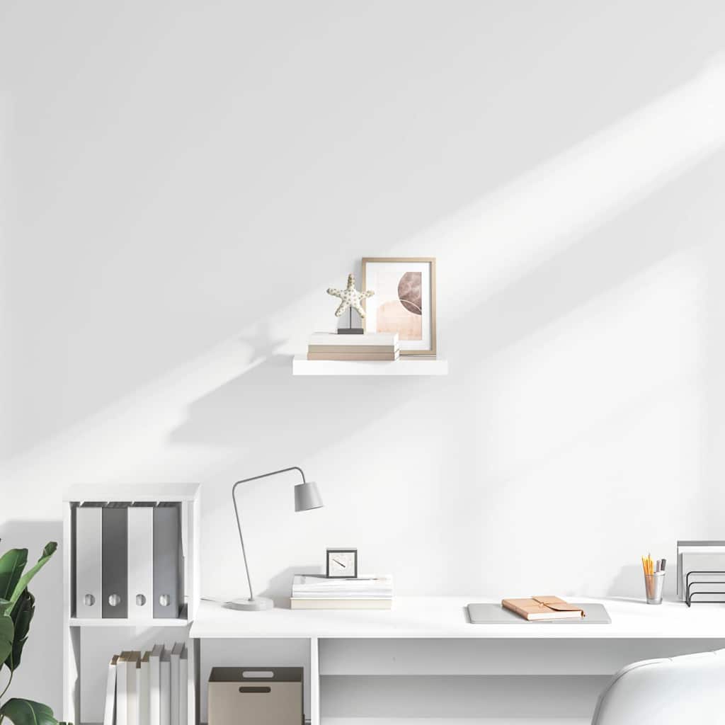 Prateleira de parede suspensa 40x23,5x3,8 cm MDF branco
