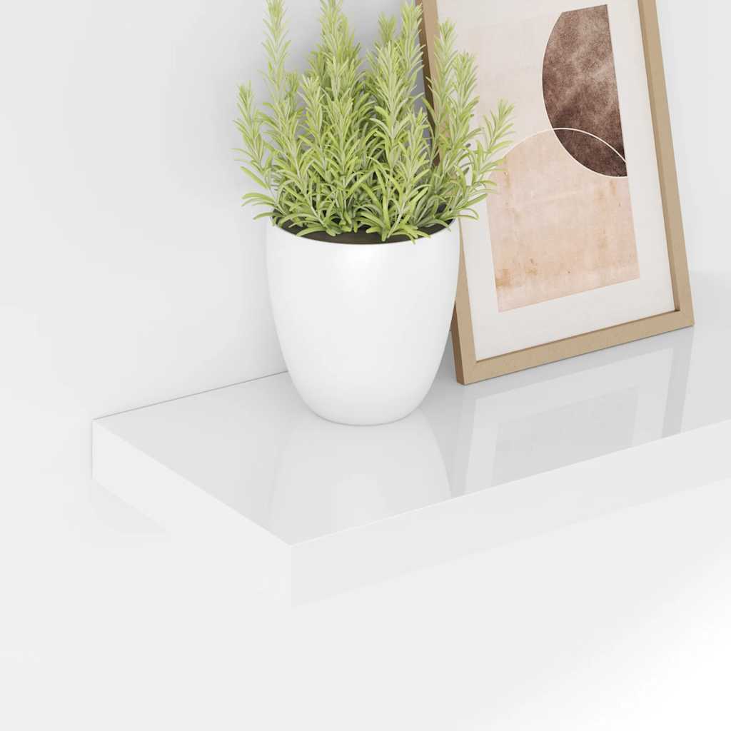 Prateleira de parede suspensa 40x23,5x3,8 cm MDF branco
