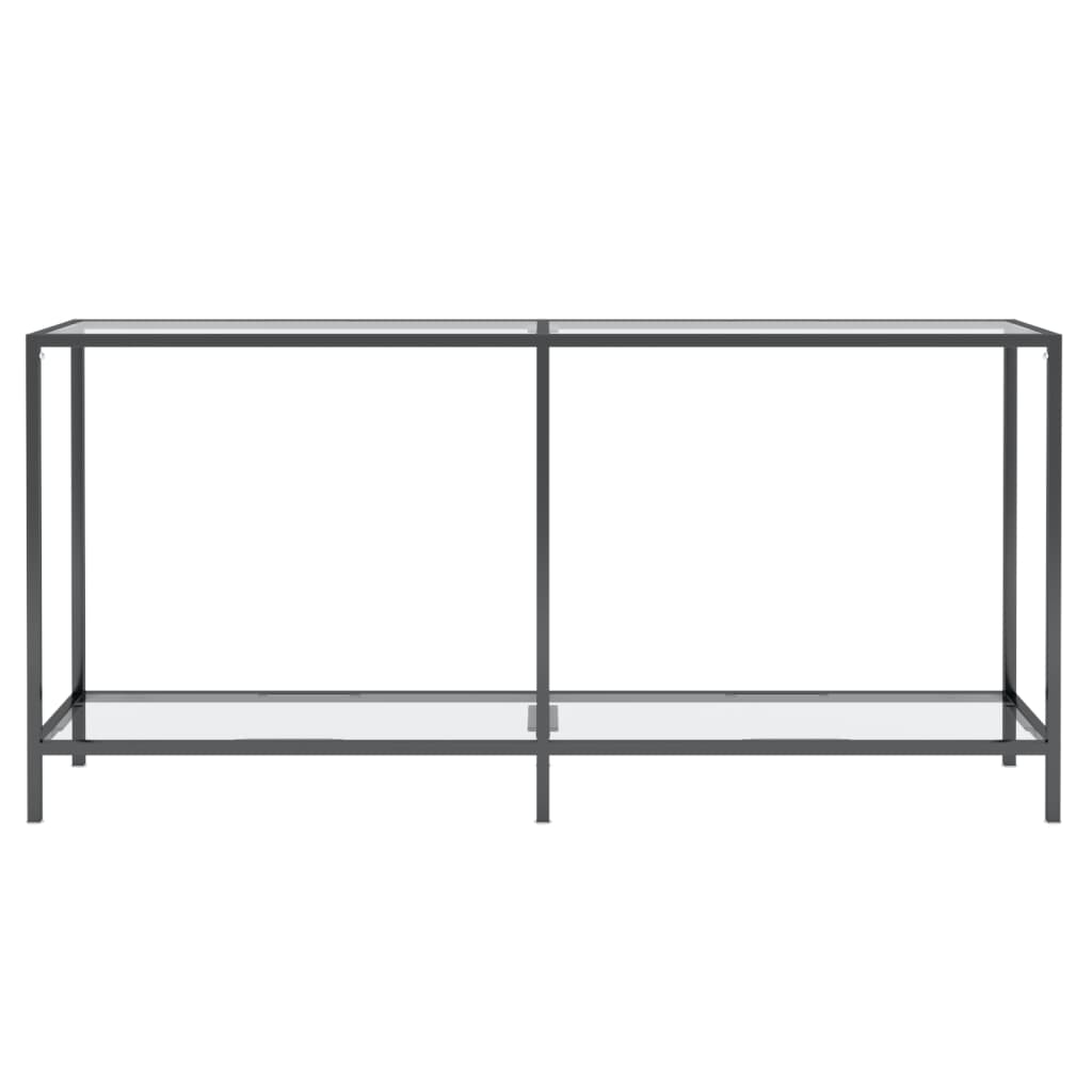 Mesa consola transparente 160x35x75,5 cm vidro temperado