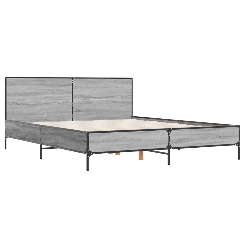 Estrutura de cama 120x200 cm derivados madeira/metal