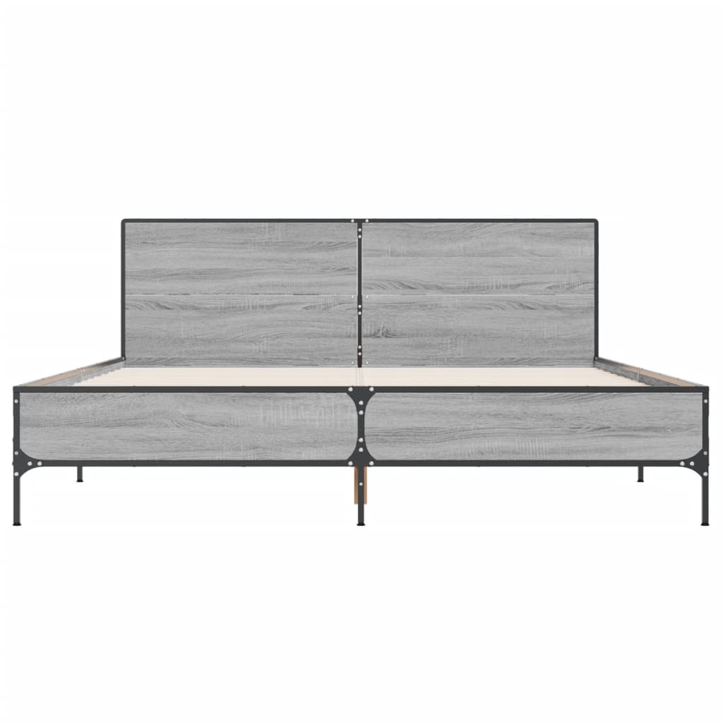 Estrutura de cama 120x200 cm derivados madeira/metal
