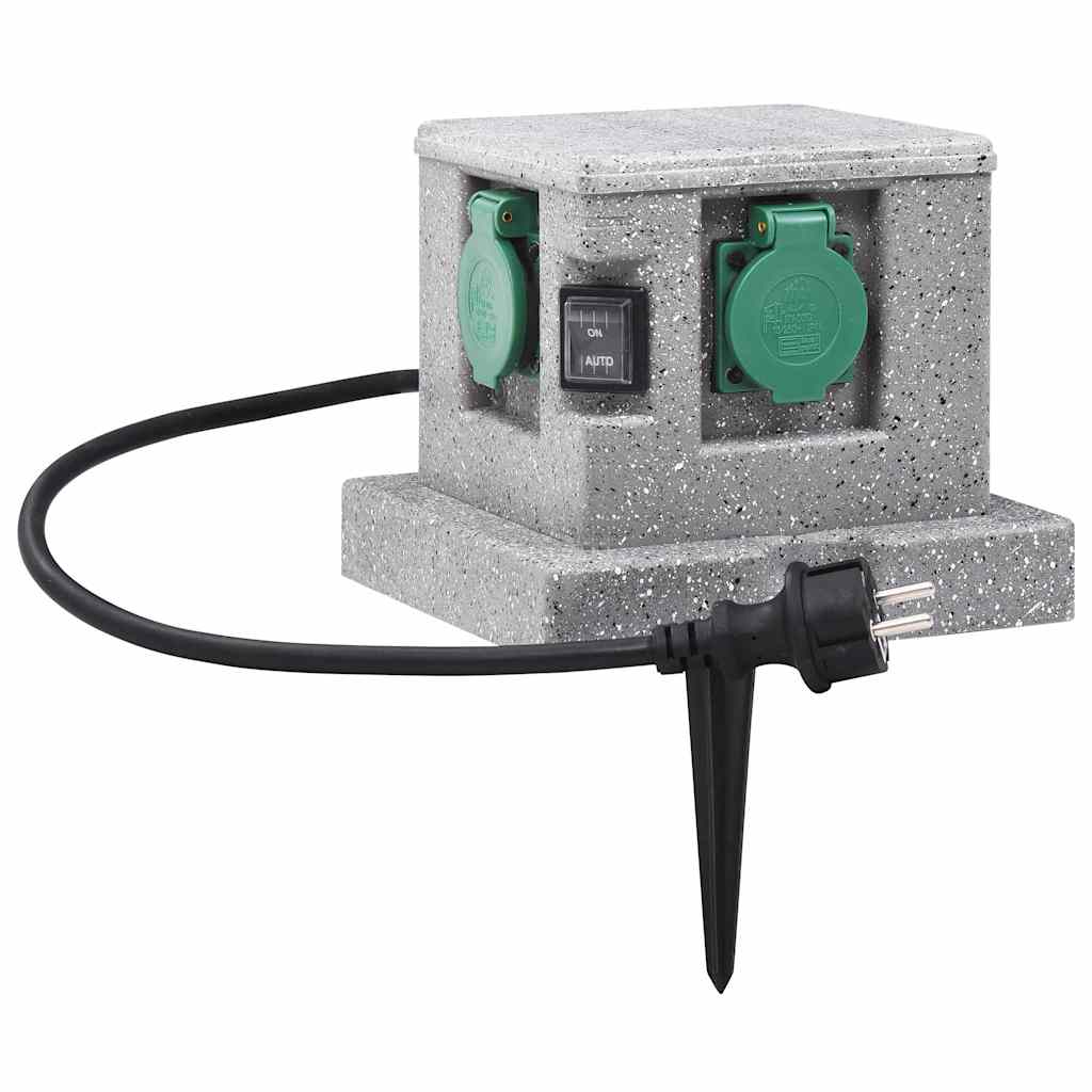 Tomada para jardim com sensor de crepúsculo plástico