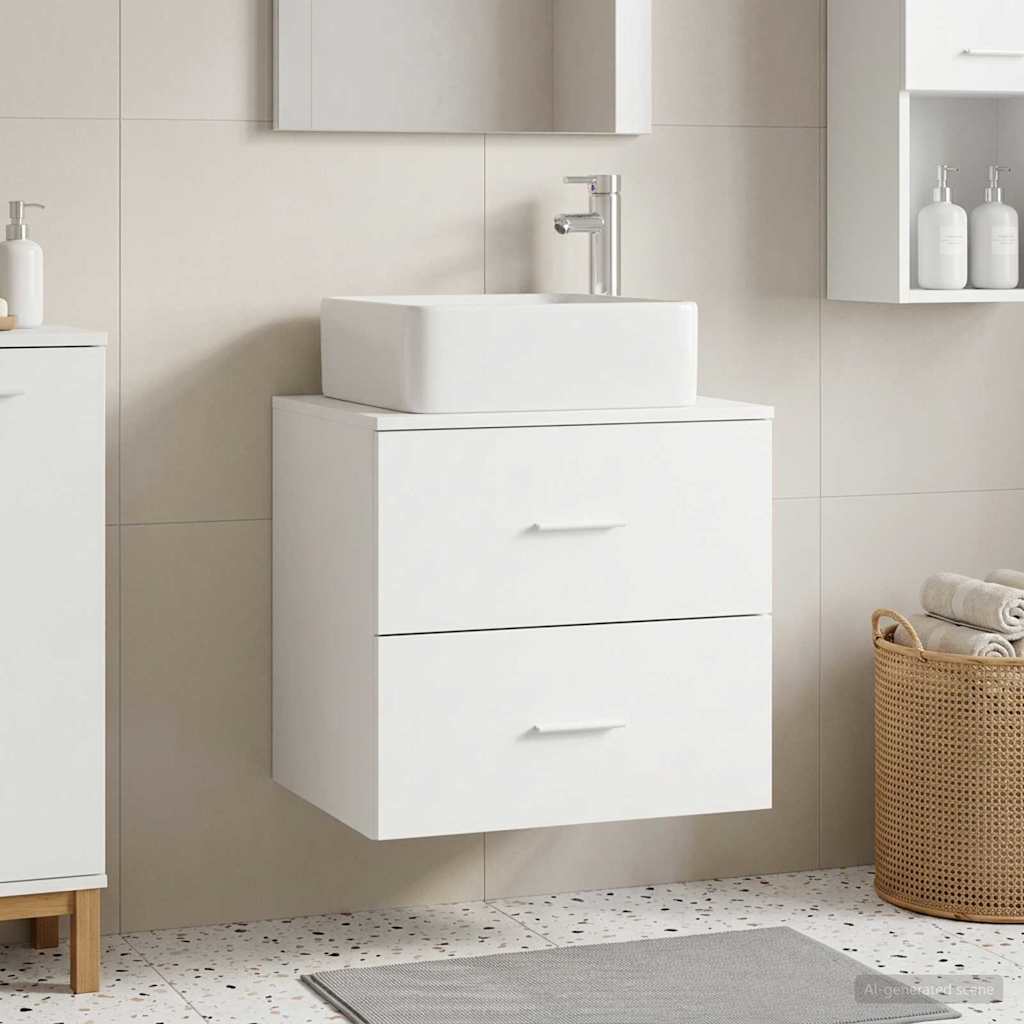 Vaidade com pia suspensa branco 49,5 x 41 x 63 cm