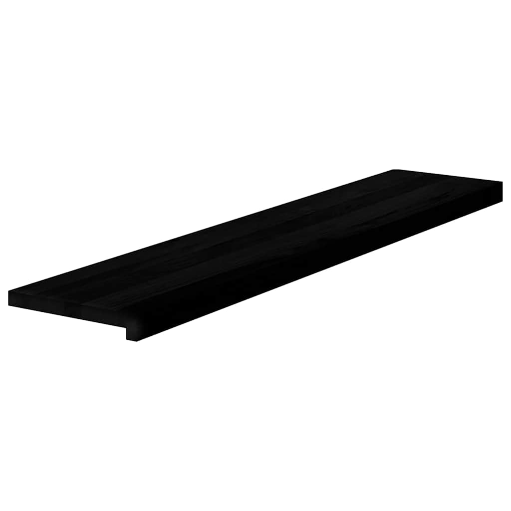 Tapetes de escada 8 pcs 120x30x2 cm carvalho castanho-preto