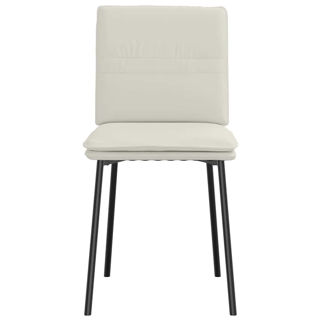 Cadeiras de jantar 6 pcs veludo cor creme