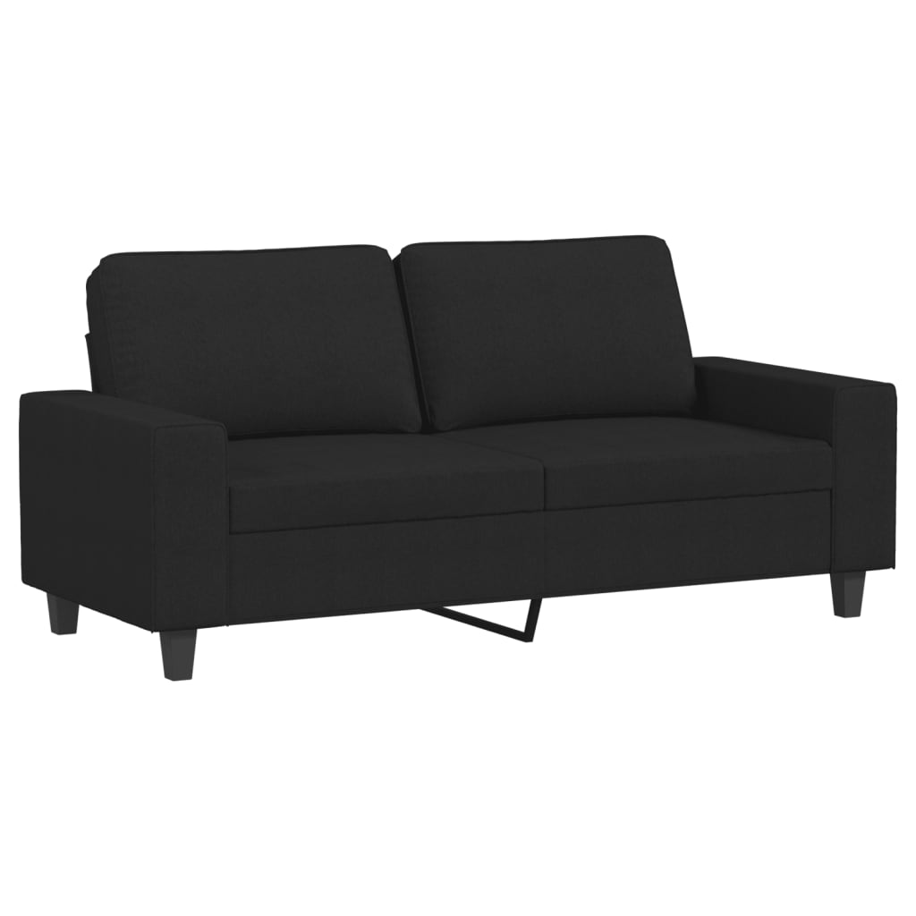 3 Pcs conjunto de sofás tecido preto