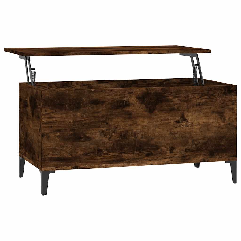 Mesa de centro 90x44,5x45 cm derivados madeira carvalho fumado
