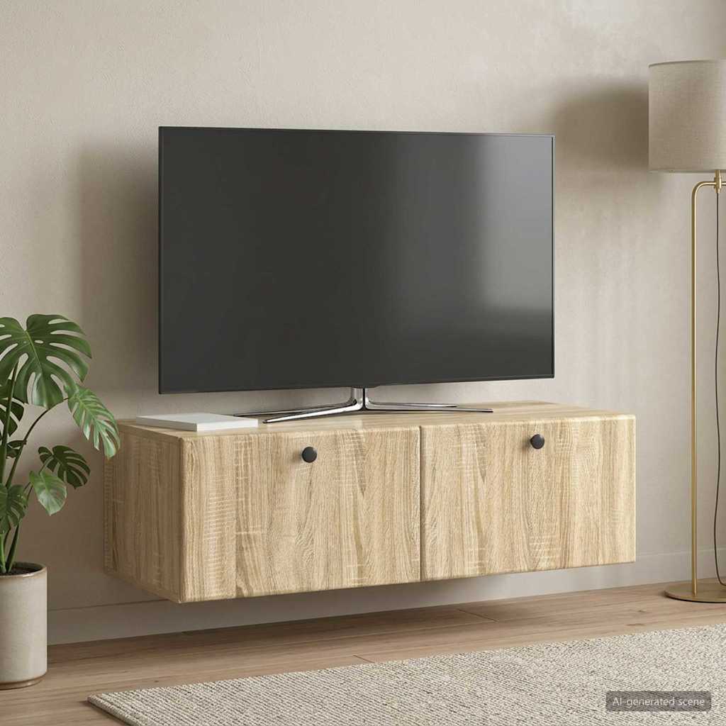 Gabinete de TV de parede 98 x 41 x 30 cm carvalho sonoma