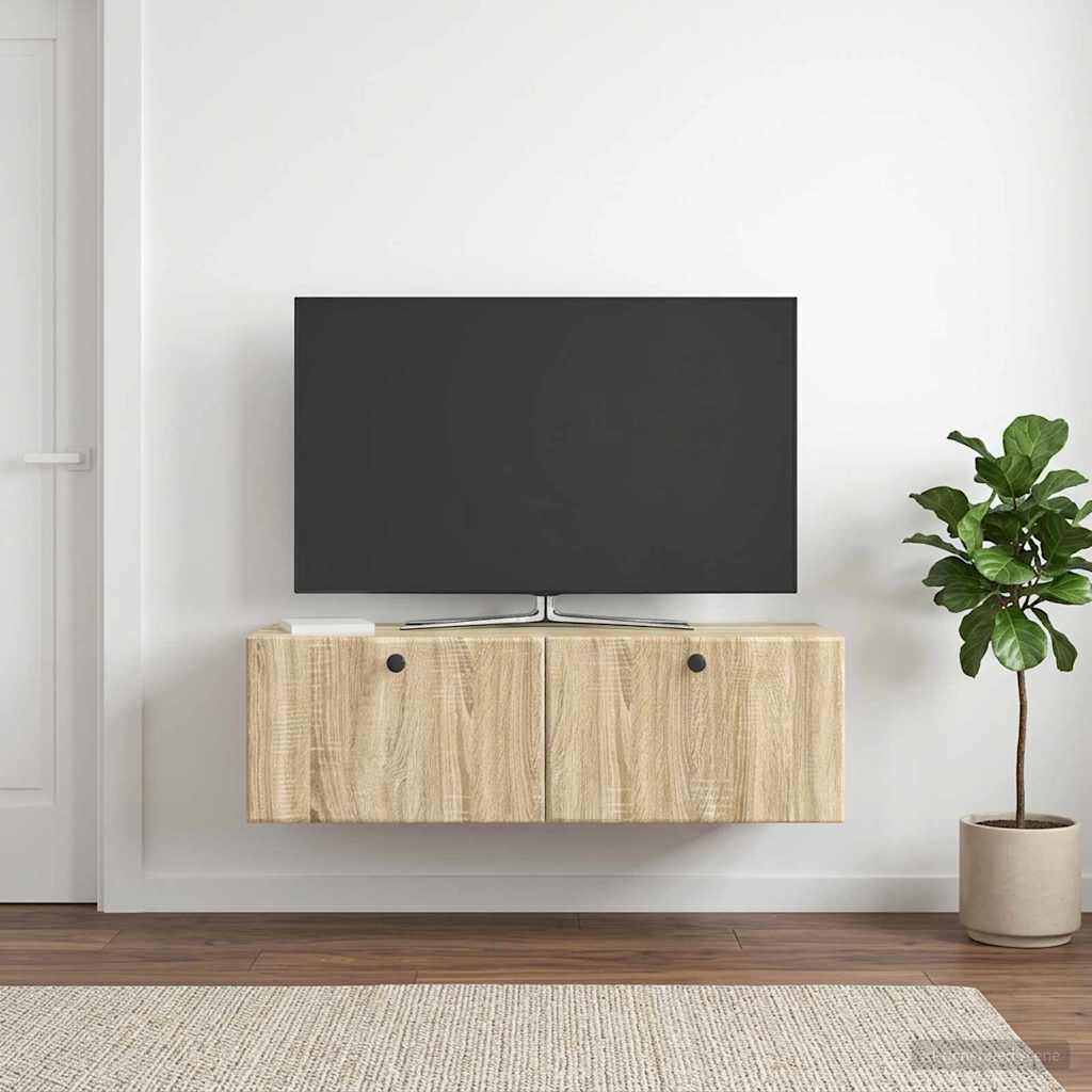 Gabinete de TV de parede 98 x 41 x 30 cm carvalho sonoma