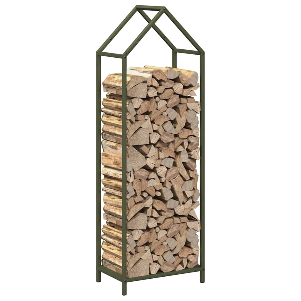 Suporte para lenha aço laminado a frio verde azeitona